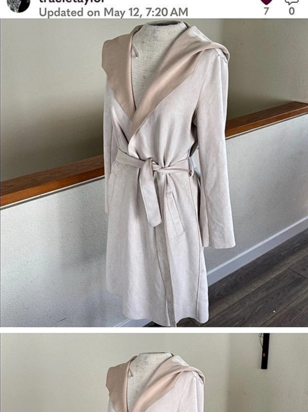 Never worn Zara Ivory Cream Plush Hooded Robe Pink Midi Dress